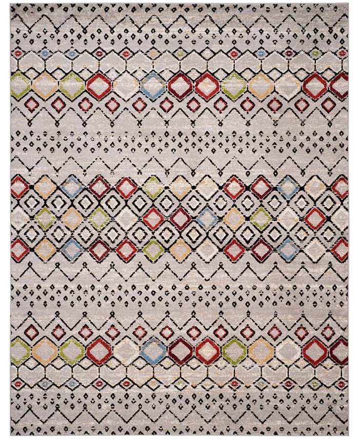 Safavieh Amsterdam 108 Light Gray and Multi Rug - Intensery