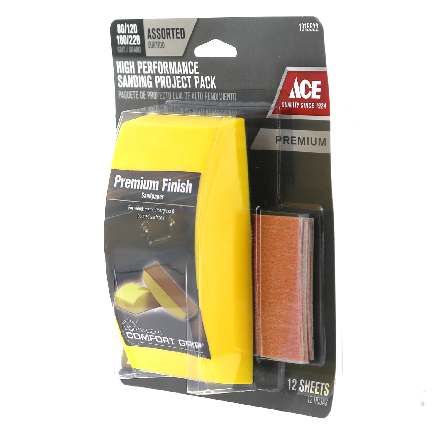 Ace 2-5/8 in. W X 5 in. L Assorted 220 Grit Sanding Block Kit - Intensery