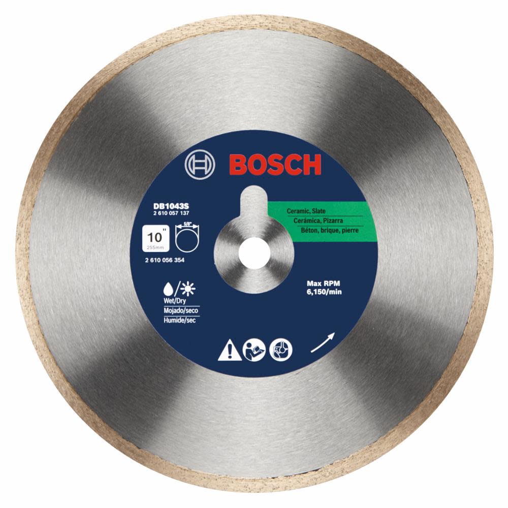 Bosch 10 Standard Continuous Rim Diamond Blade for Clean Cuts - Intensery