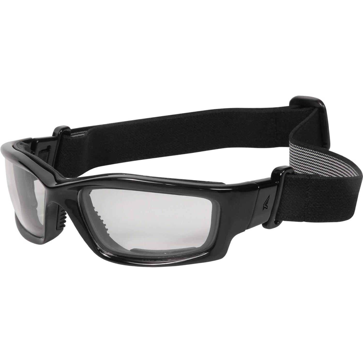 Edge Eyewear Kazbek Anti-Fog Safety Glasses Clear Lens Black Frame 1 pk - Intensery
