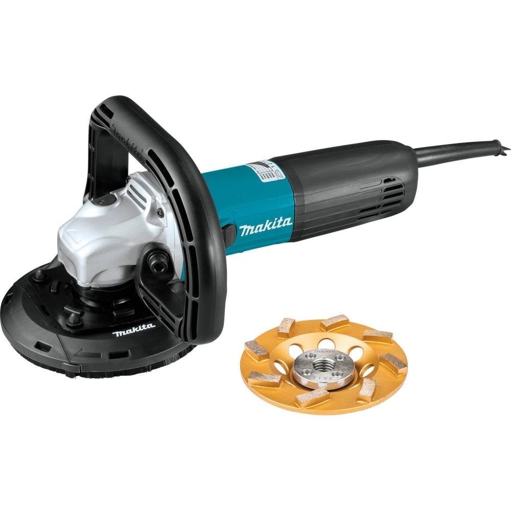 5 SJS™II Compact Concrete Planer with Dust Extraction Shroud and Diamond Cup Wheel - Intensery