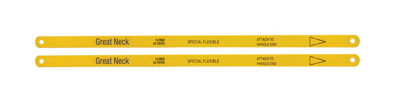 Great Neck 10 in. Carbon Steel Hacksaw Blade 24 TPI 2 pk - Intensery