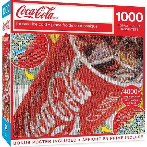 Masterpiece Puzzle 1000-Piece Coca-Cola Photomosiac Gulp Puzzle - Intensery