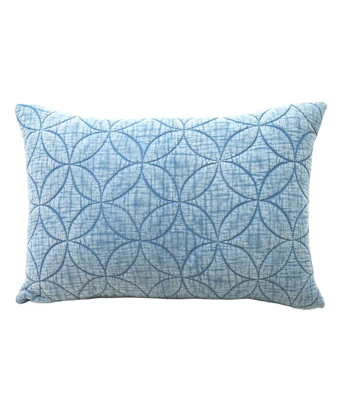 Vibhsa Linden Street Textured Quilted Pattern Decorative Pillow， 14'' x 20'' - Intensery