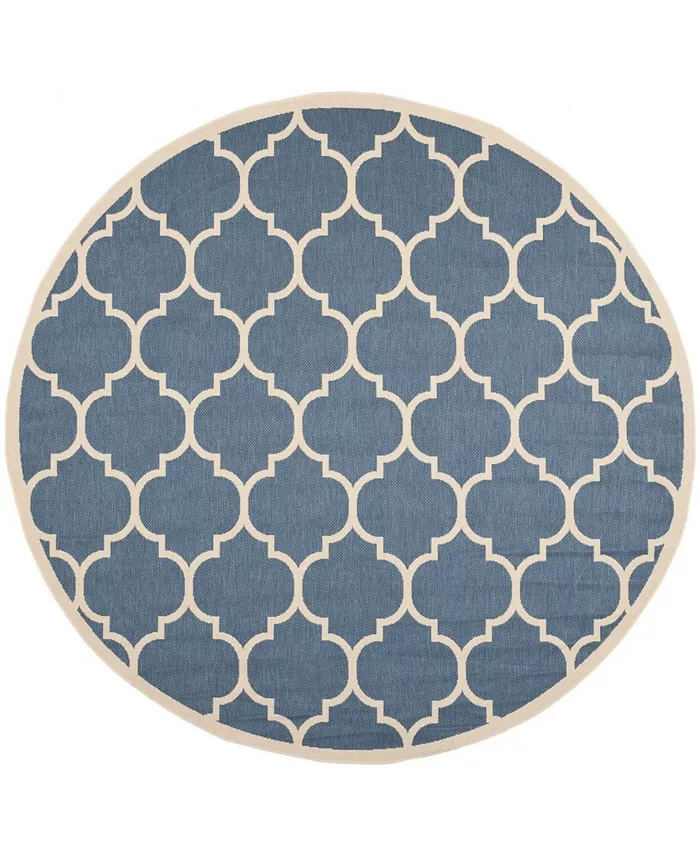 Safavieh Courtyard Blue and Beige 7'10