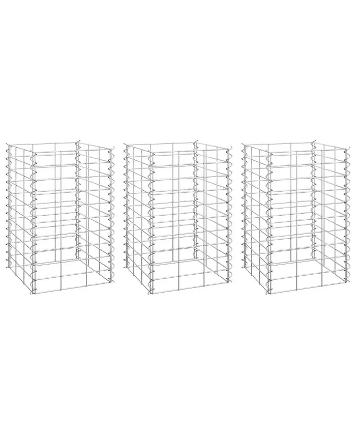 vidaXL Gabion Raised Beds 3 pcs 11.8