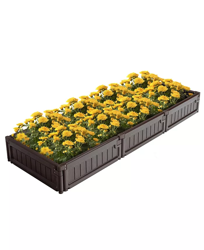 Costway Raised Garden Bed Kit Outdoor Planter Box - Intensery
