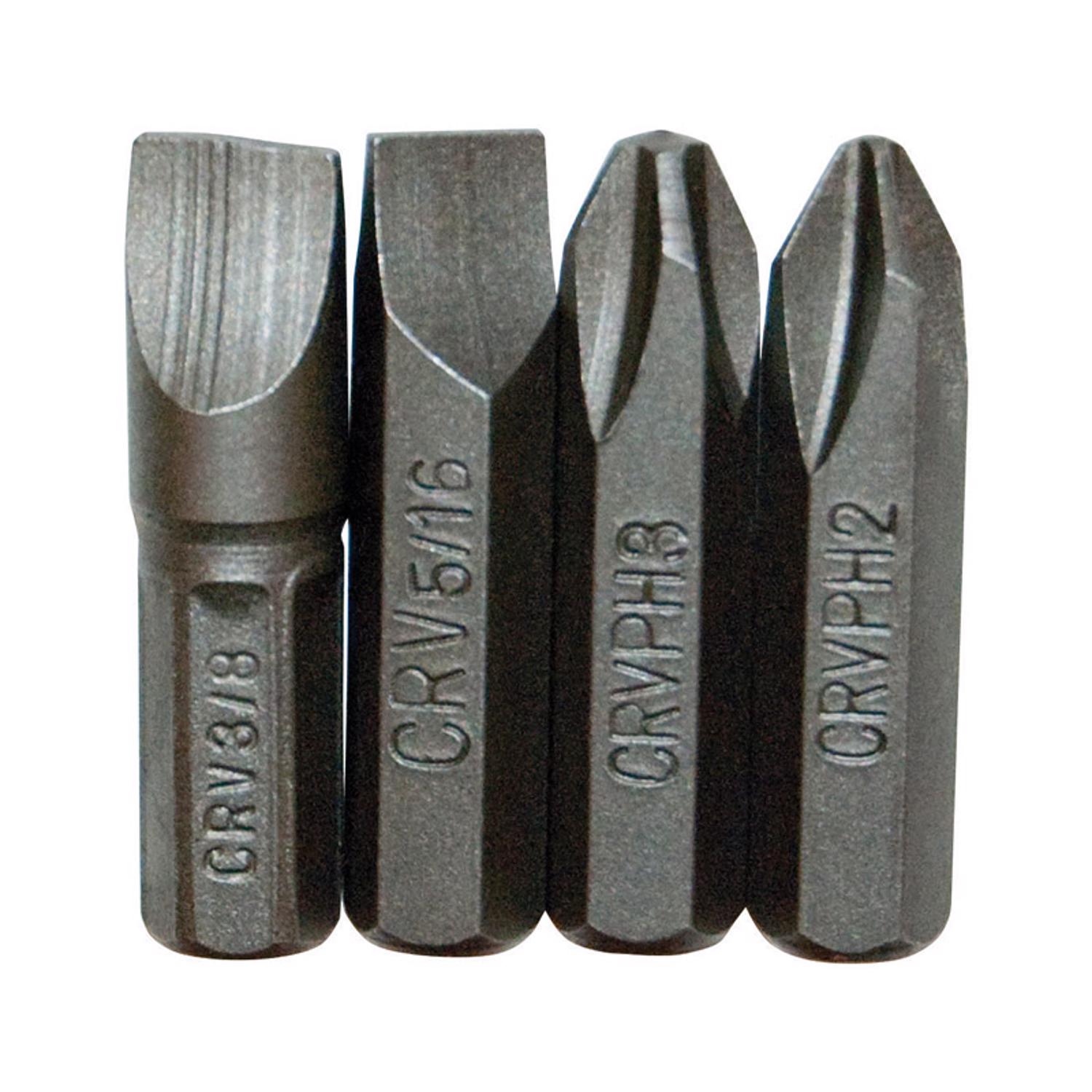 Great Neck Phillips/Slotted/Square 1 in. L Impact Bit Chrome Vanadium Steel 4 pc - Intensery