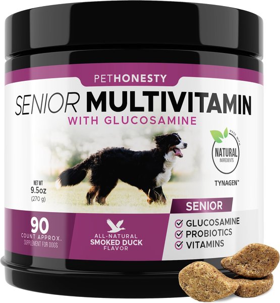 PetHonesty Duck Flavored Soft Chews Multivitamin for Senior Dogs - Intensery