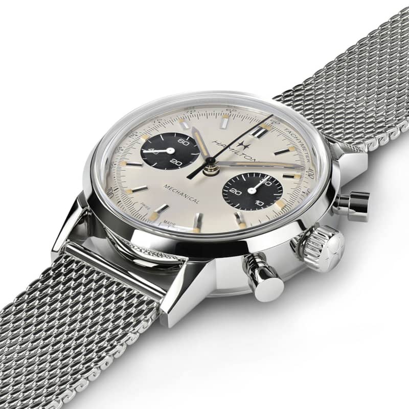 Hamilton American Classic Intra-Matic Chronograph H White Dial Stainless Steel Watchļ¼?40mm - Intensery