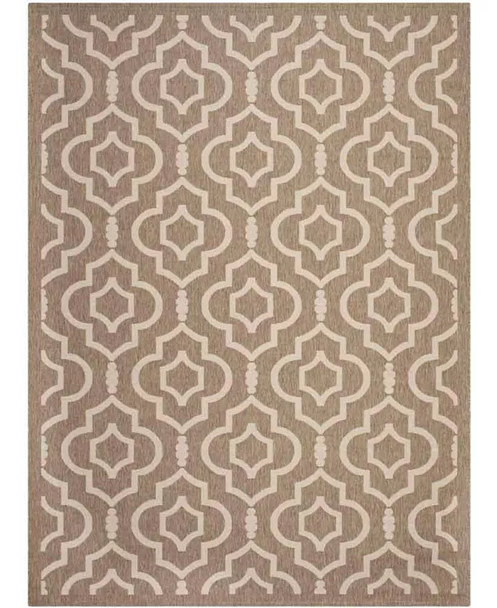Safavieh Courtyard Brown and Bone 8' x 11' Sisal Weave Outdoor Area Rug - Intensery