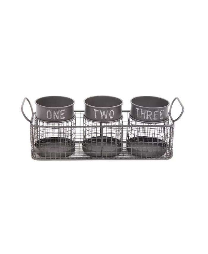 DesignStyles Metal 3 Compartment Desktop Organizer - Intensery