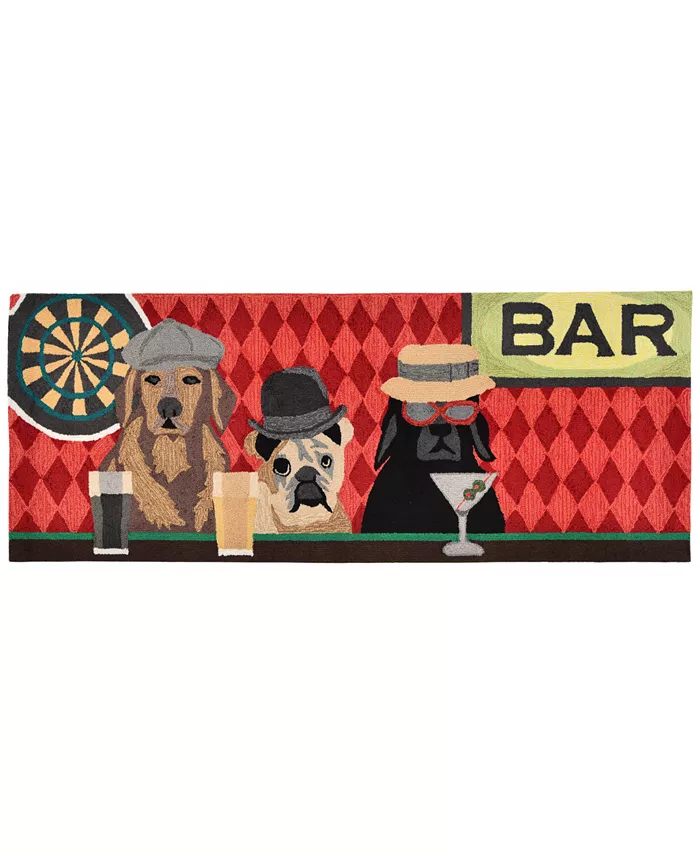 Liora Manne' Liora Manne Front Porch Indoor Outdoor Bar Patrol Port 2' x 5' Runner Area Rug - Intensery
