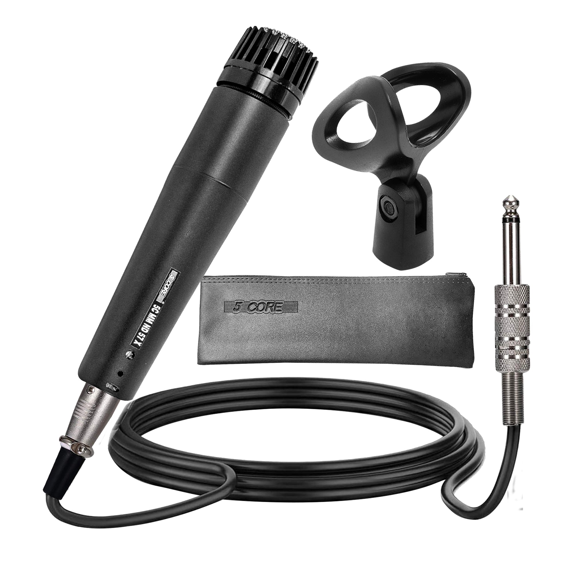 5Core Microphone Pro Dynamic Metal Mic XLR Audio Cardiod Vocal Karaoke Singing ND-57X - Intensery