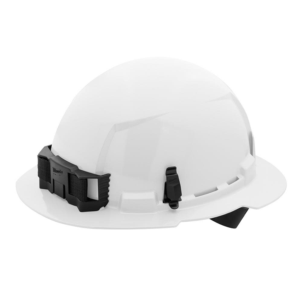 Milwaukee White Full Brim Hard Hat with 4pt Ratcheting Suspension Type 1 Class E 48-73-1101 from Milwaukee - Intensery