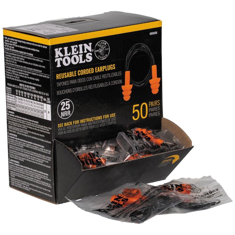Klein Tools Corded Earplugs 50 Pairs 6050350 from Klein Tools - Intensery