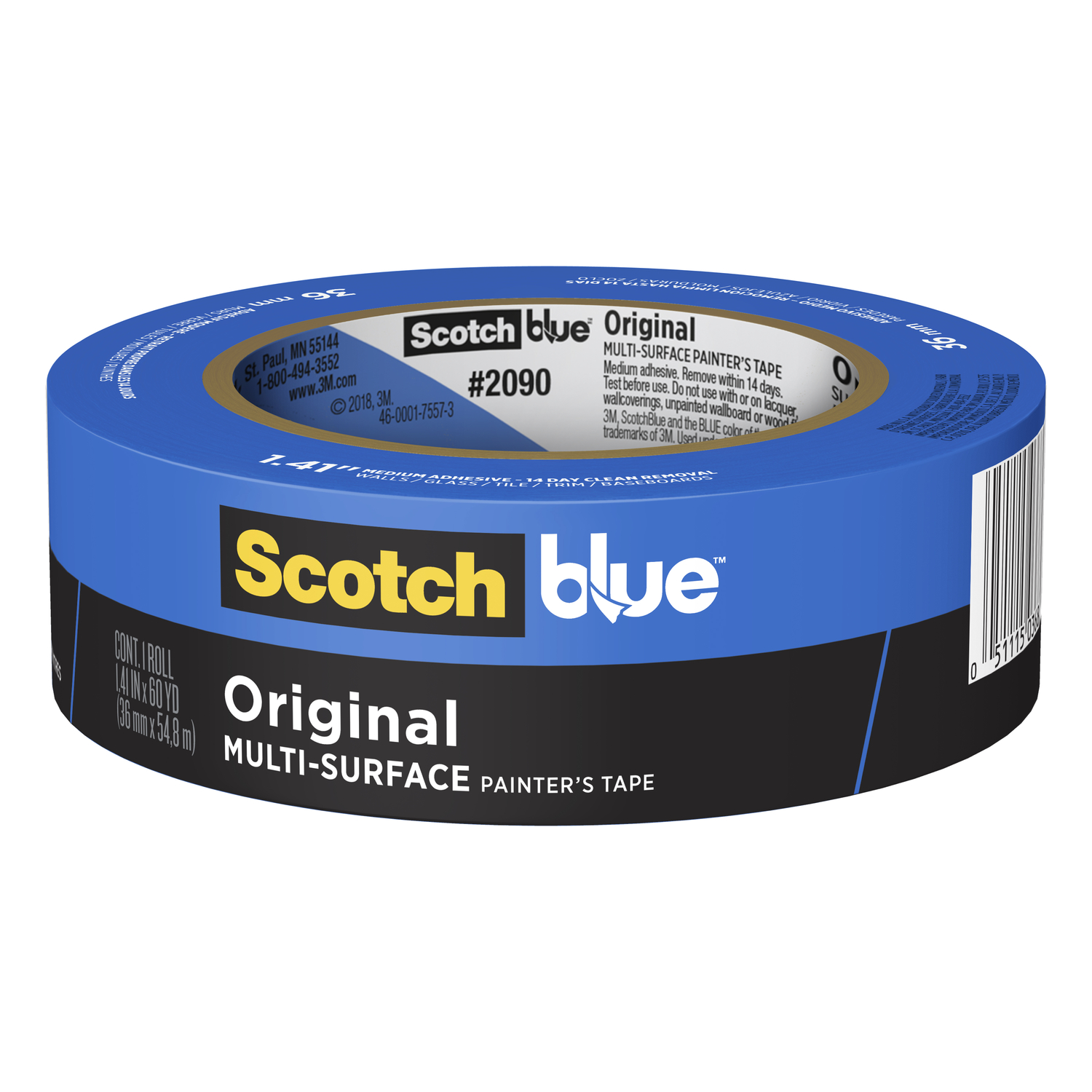 ScotchBlue 1.41 in. W X 60 yd L Blue Medium Strength Original Painter\u0027s Tape 1 pk - Intensery