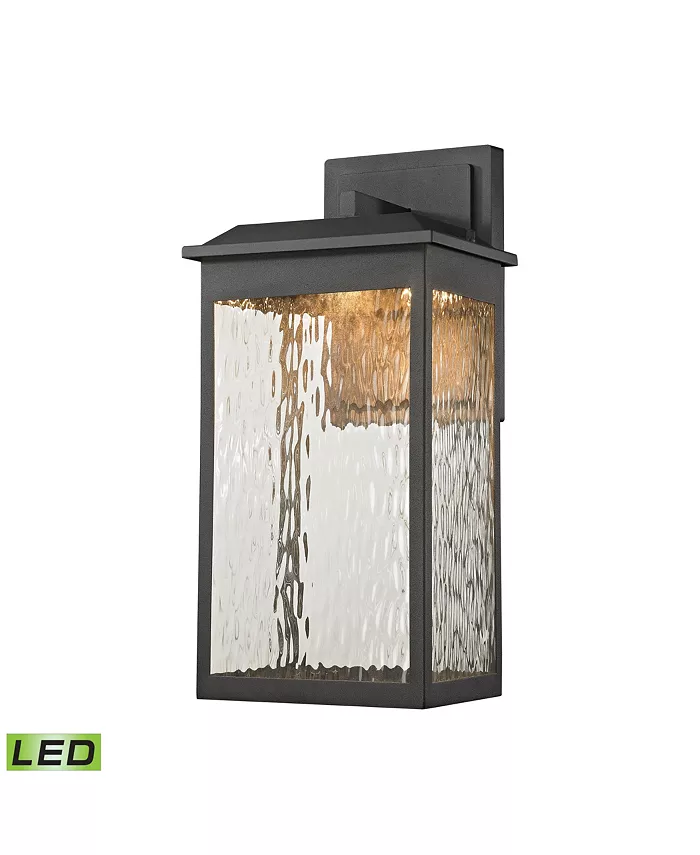 Macy's Newcastle LED Outdoor Wall Sconce in Matte Black - Intensery