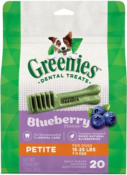 Greenies Bursting Blueberry Petite Dental Dog Treats - Intensery