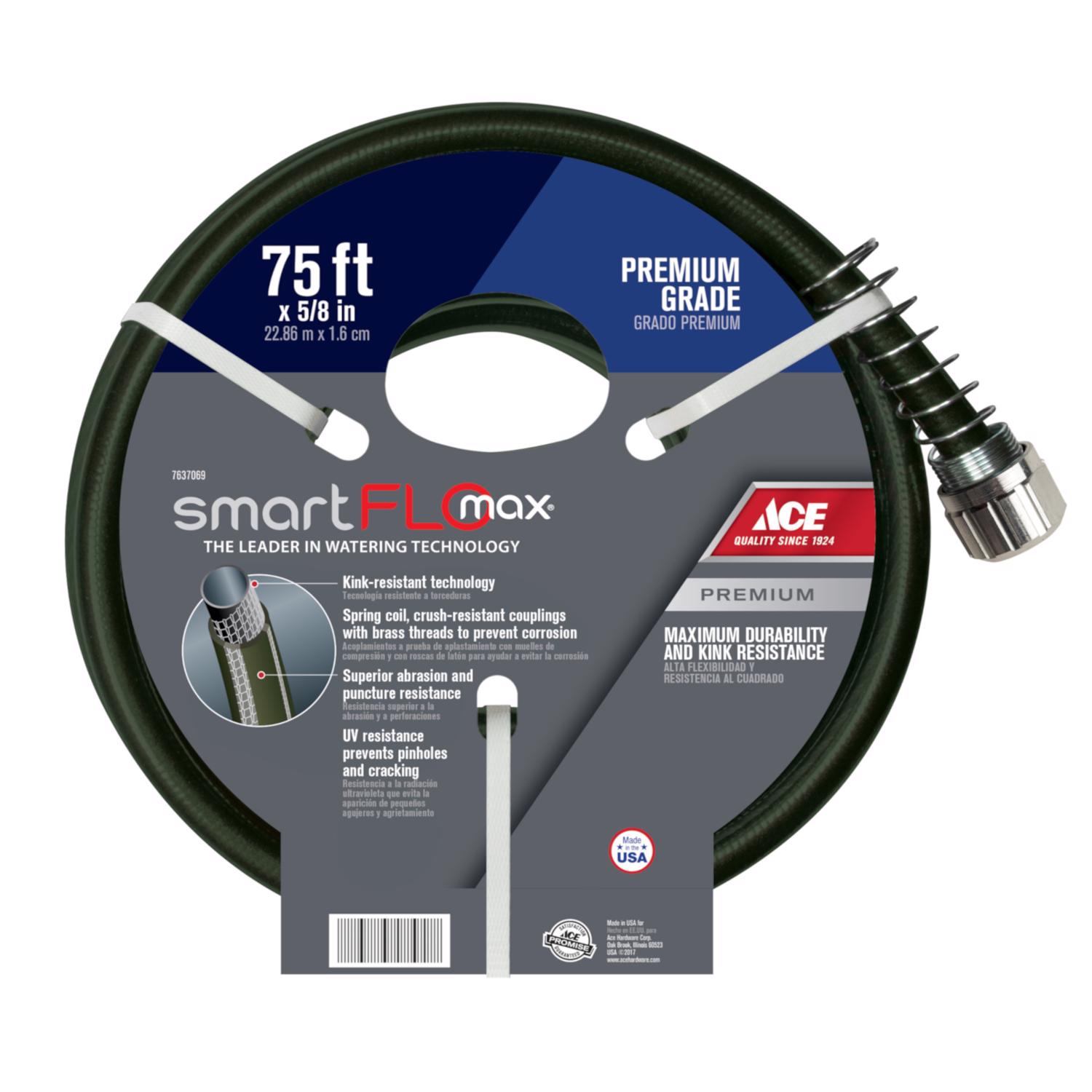 Ace SmartFLO Max 5/8 in. D X 75 ft. L Premium Grade Garden Hose - Intensery