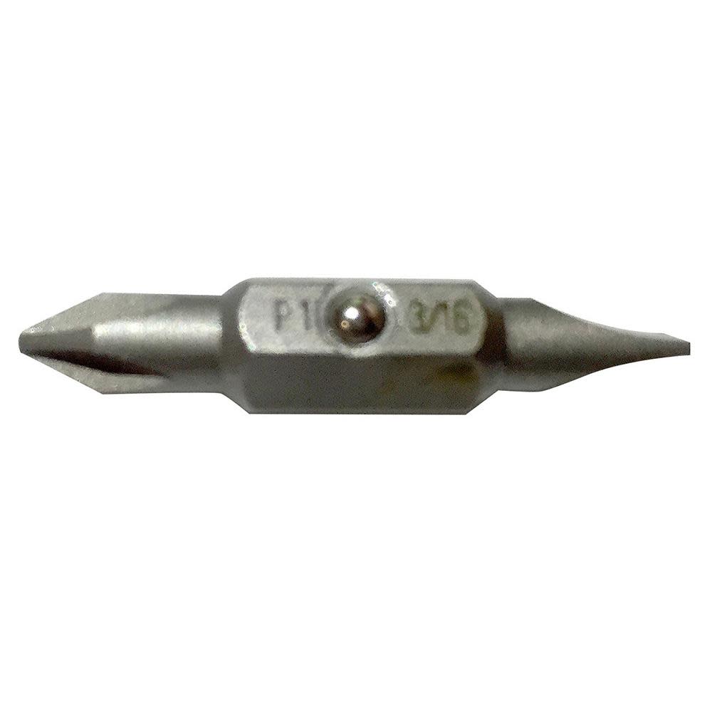 Milwaukee #1 PH-3/16 in. SLT DBL End Bit 50-32-0205 from Milwaukee - Intensery