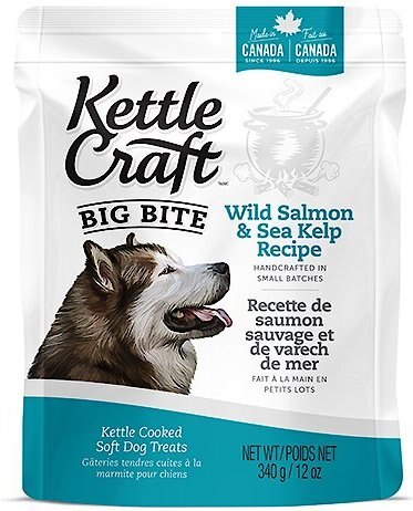Kettle Craft Big Bite Wild Salmon and Sea Kelp Recipe Dog Treats - Intensery