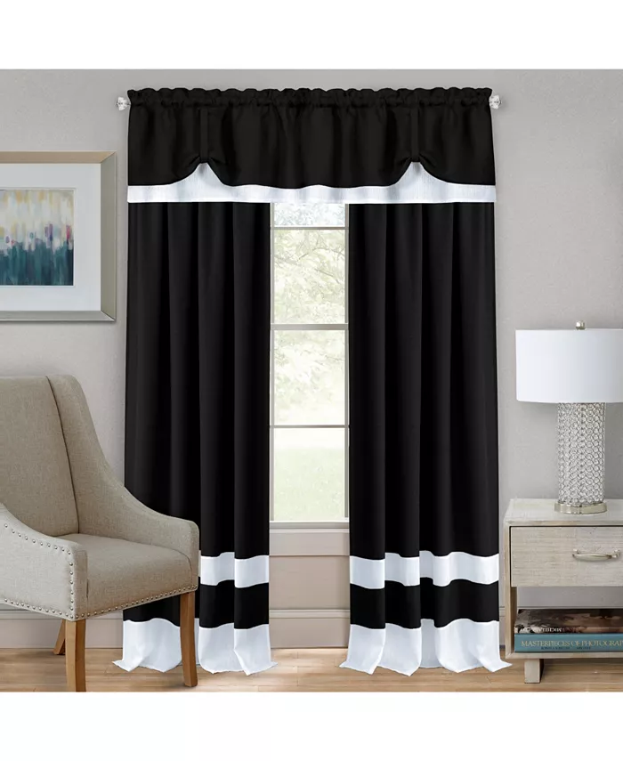 Achim Darcy Rod Pocket Window Curtain Panel， 52x84 - Intensery