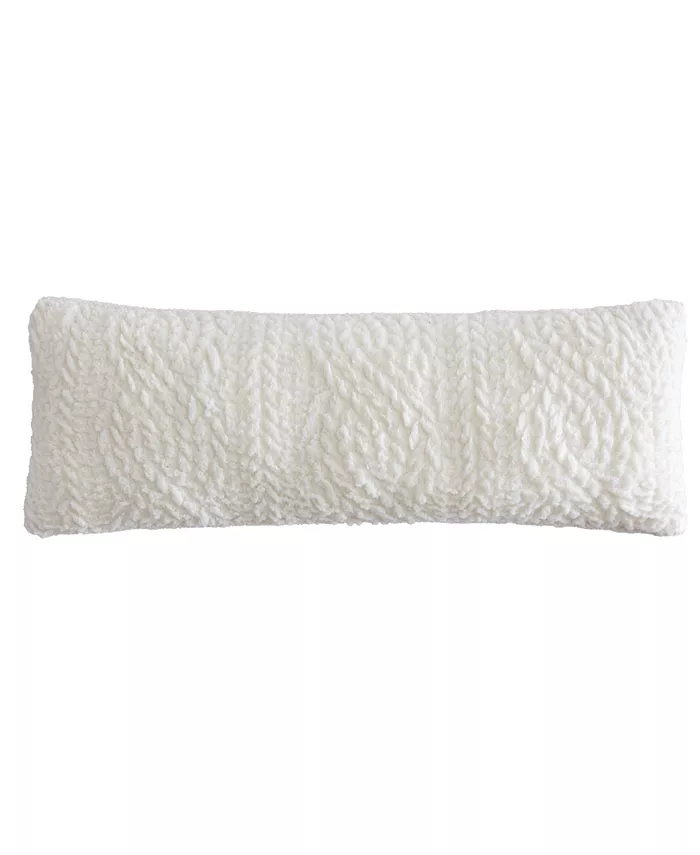 BASS OUTDOOR G.H. Bass Co. Cable Knit Pin Sonic Sherpa Throw - Intensery