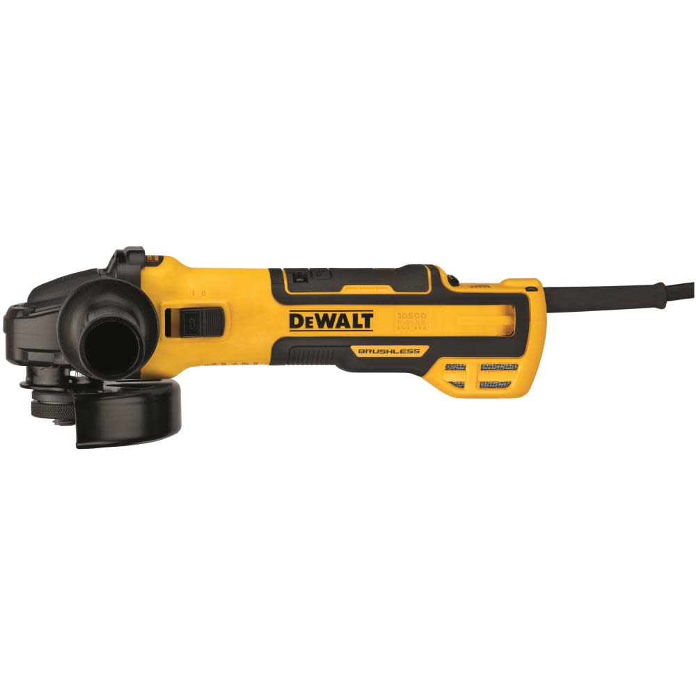 5-in Brushless Variable Speed Slide Switch Small Angle Grinder with Kickback Brake - Intensery