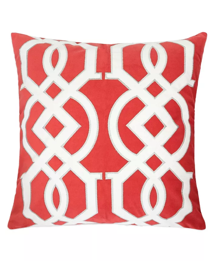 Homey Cozy Applique Velvet Square Decorative Throw Pillow - Intensery