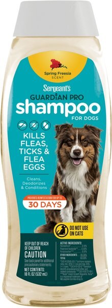 Sergeant's Guardian Spring Freesia Pro Flea and Tick Dog Shampoo - Intensery