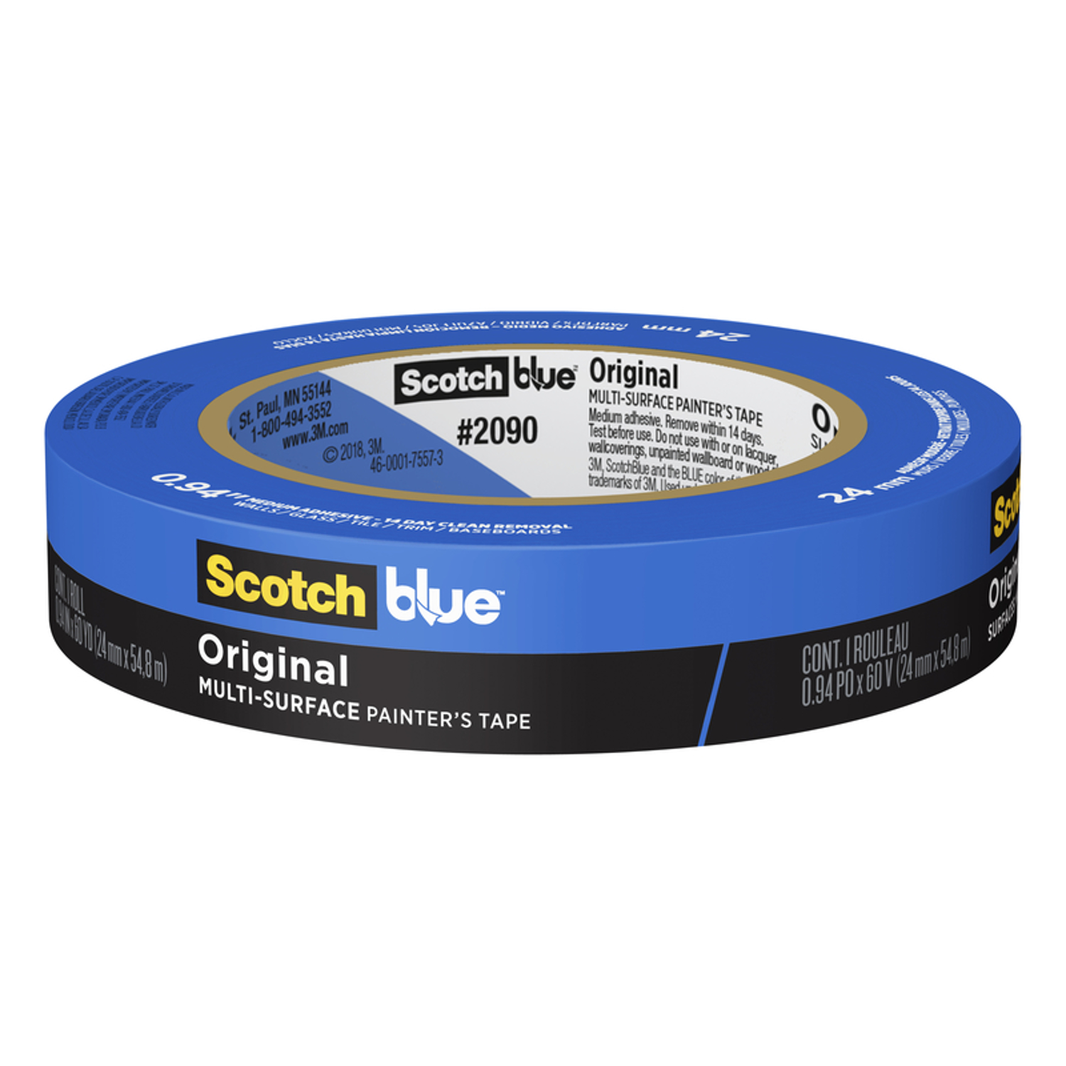 ScotchBlue 0.94 in. W X 60 yd L Blue Medium Strength Original Painter\u0027s Tape 1 pk - Intensery
