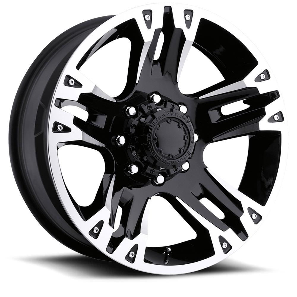 Ultra Wheel Company 235-7885B Ultra Wheel 234/235 Maverick Gloss Black with Diamond-Cut Accents Wheels - Intensery