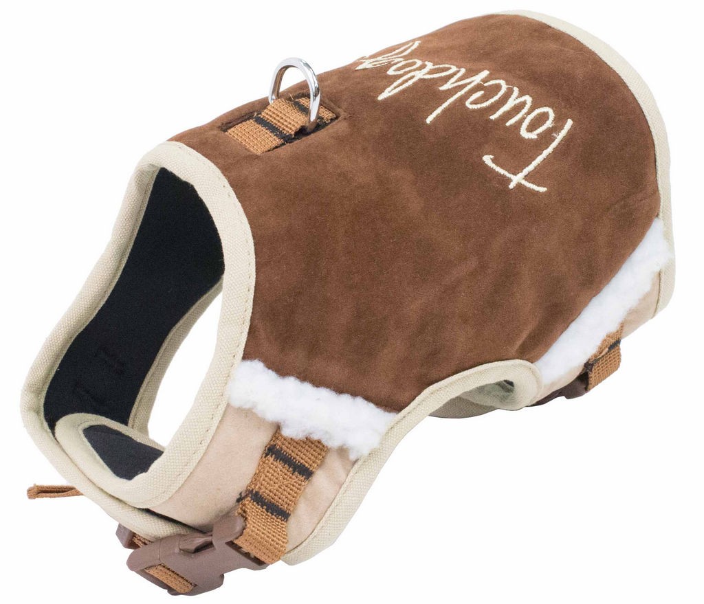 Touchdog Tough-Boutique Adjustable Fashion Dog Harness And Leash in Dark Choco Brown (Medium) - Pet Life HA20DBRMD - Intensery