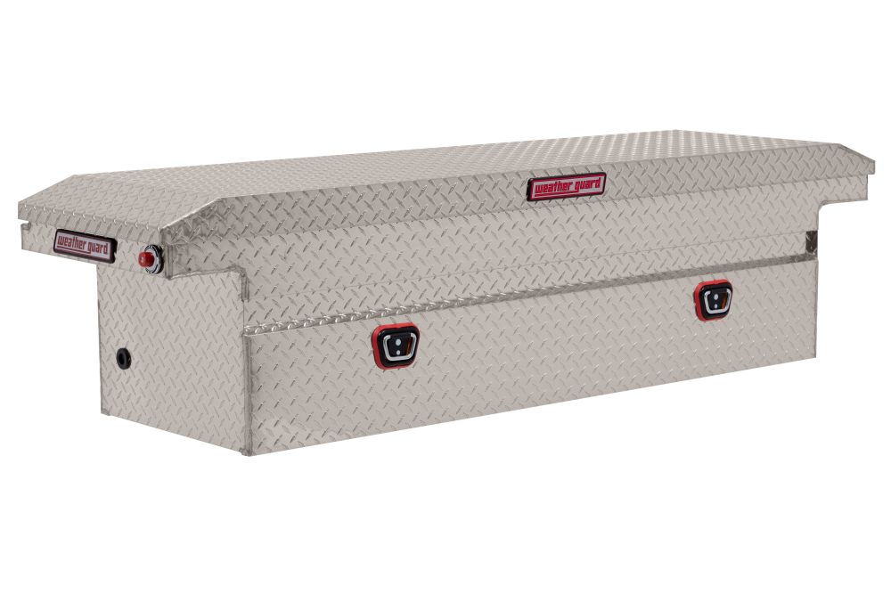 Weather Guard Saddle Box Aluminum Full Low Profile Clear - Intensery