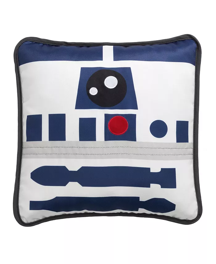Lambs Ivy Star Wars Signature R2D2 White Blue Decorative Throw Pillow - Intensery