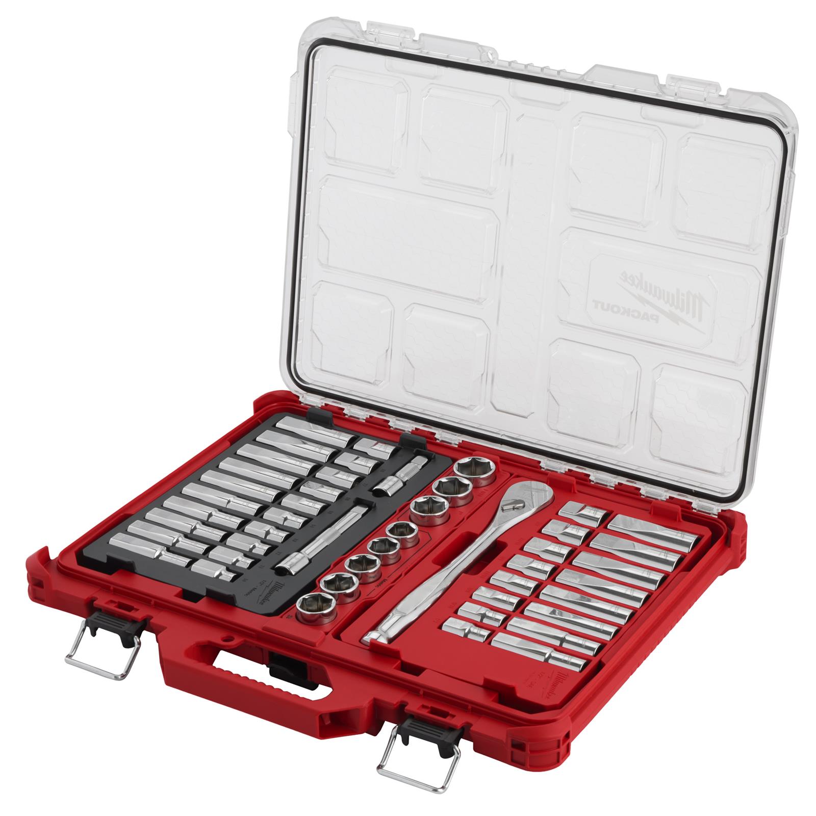 Milwaukee Tool 48-22-9487 Milwaukee 47-Piece Ratchet and Socket Sets - Intensery