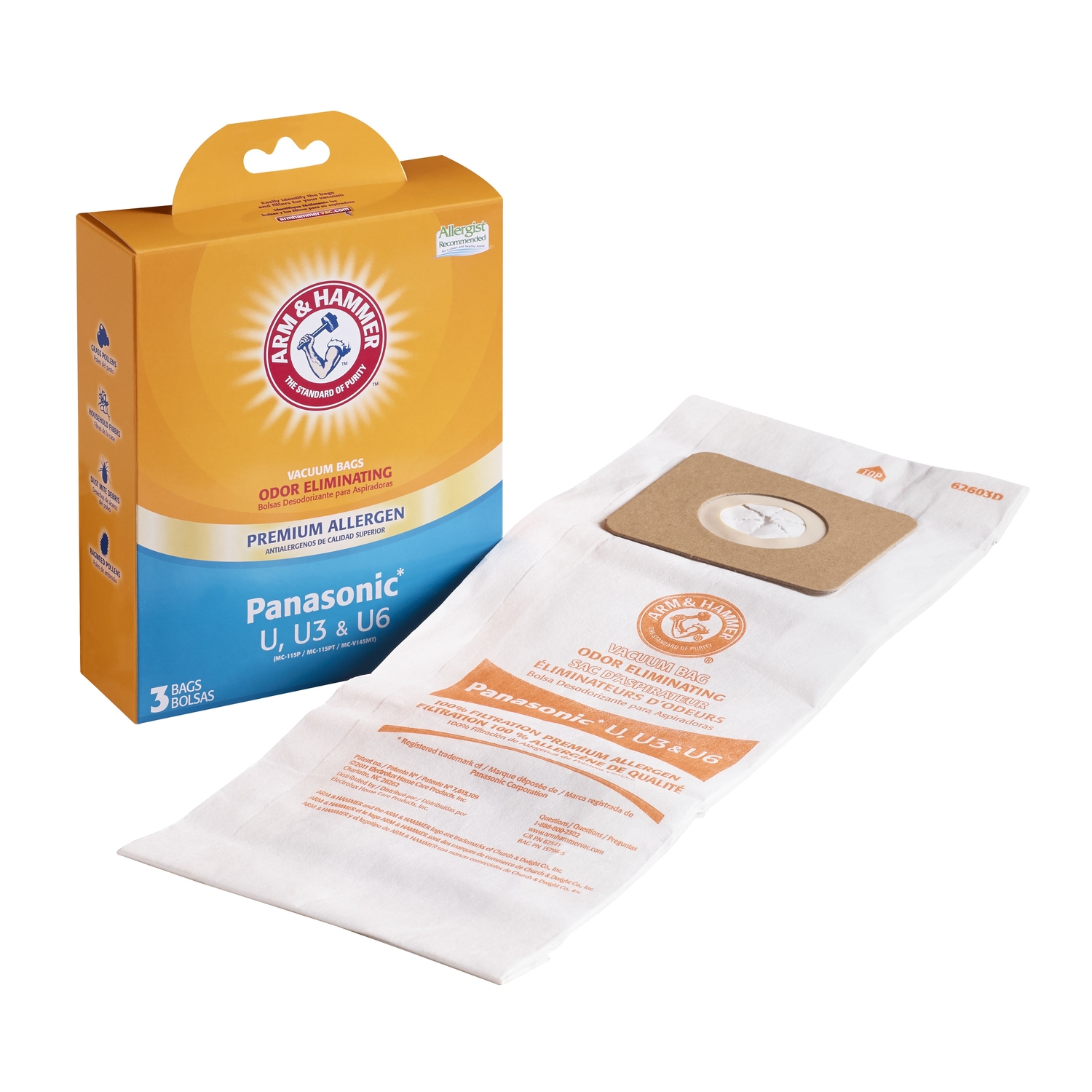Arm \u0026 Hammer Panasonic Vacuum Bag 3 pk - Intensery