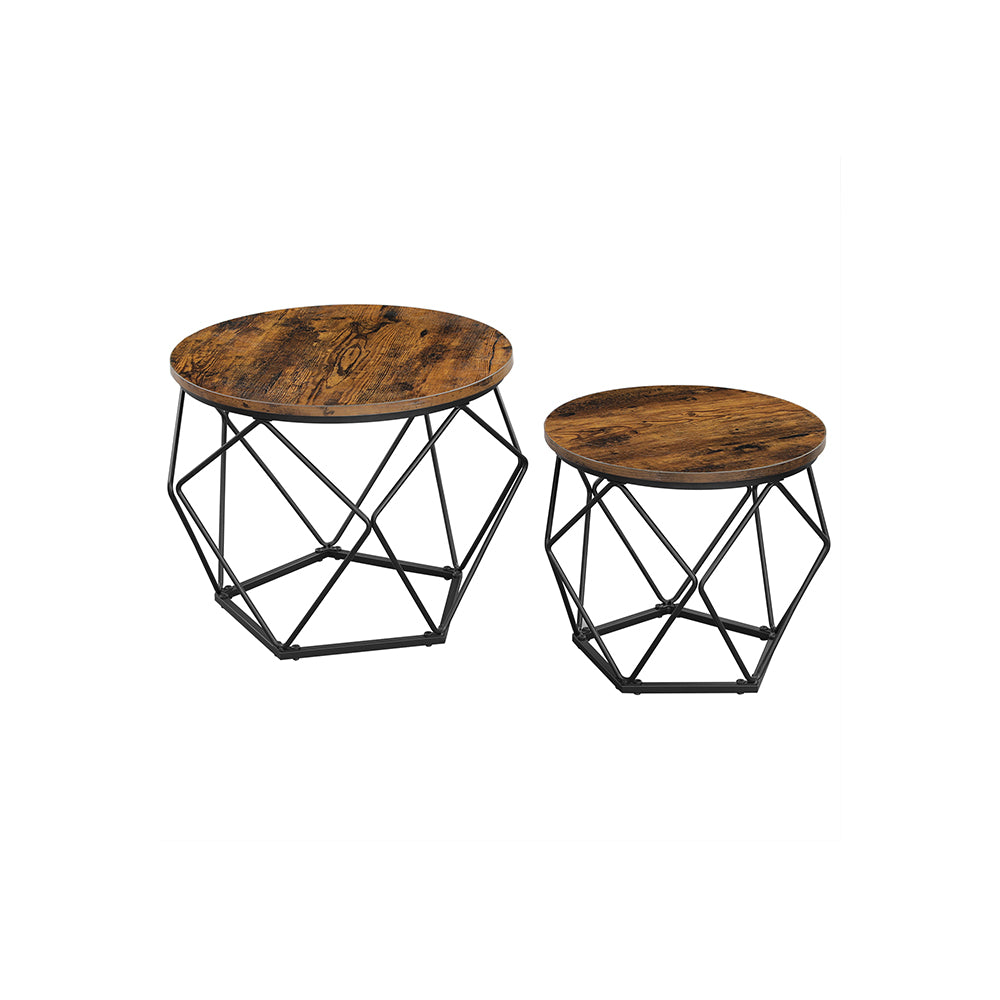 VASAGLE Set of 2 Small Coffee TableRustic - Intensery