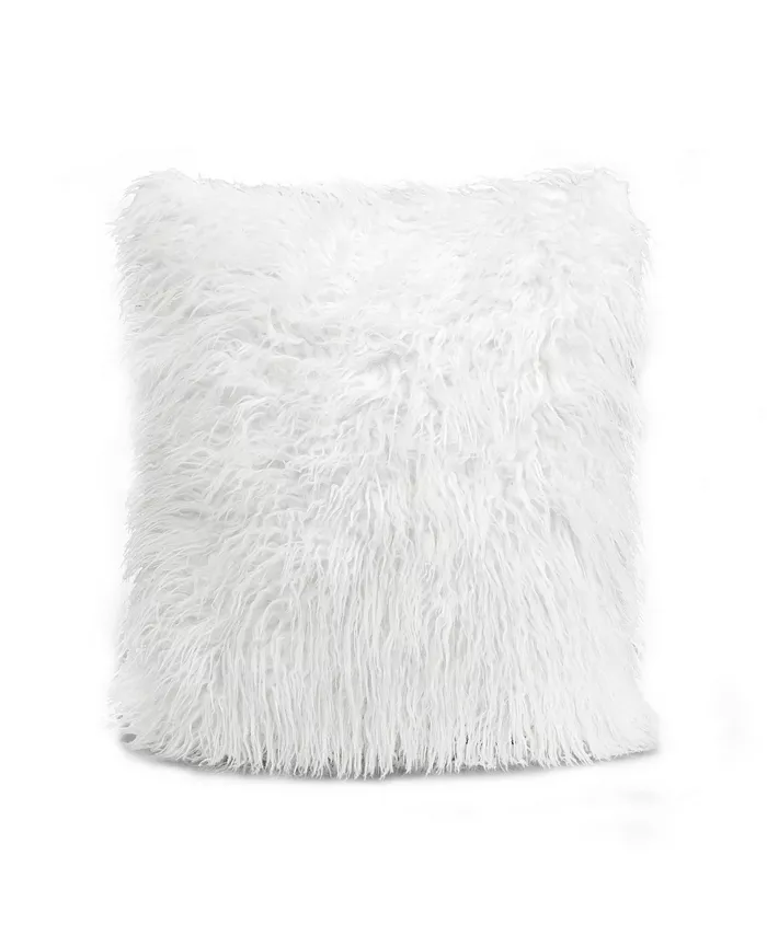Lush Dandeacutecor Luca Faux Fur Decorative Pillow - Intensery