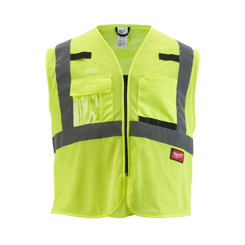 Milwaukee Class 2 High Visibility Mesh Safety Vest 48-73-5111M910 from Milwaukee - Intensery