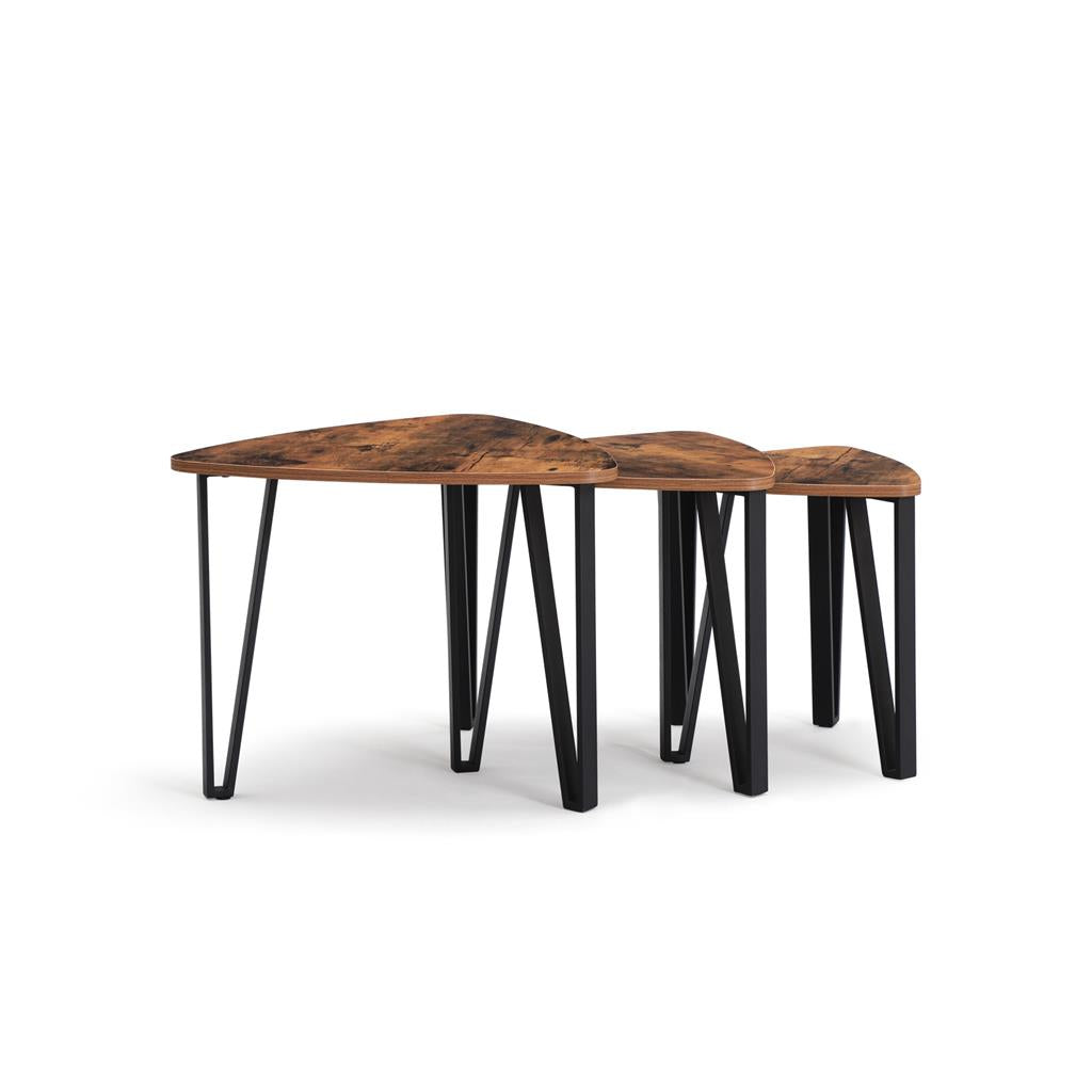 VASAGLE Industrial 3 Pieces Nesting Coffee Tables Set - Intensery