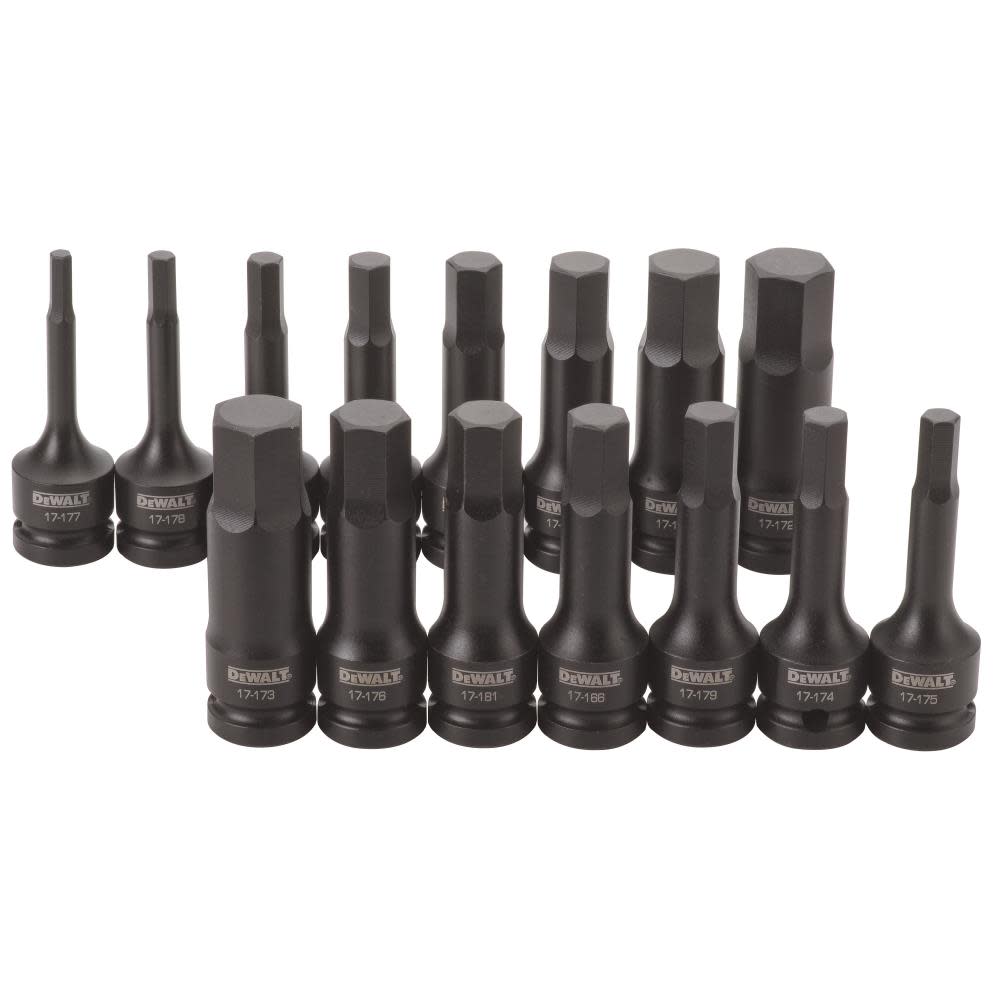 DEWALT 15 Piece 1/2 in Drive Combination Impact Hex Bit Socket Set DWMT19233 from DEWALT - Intensery