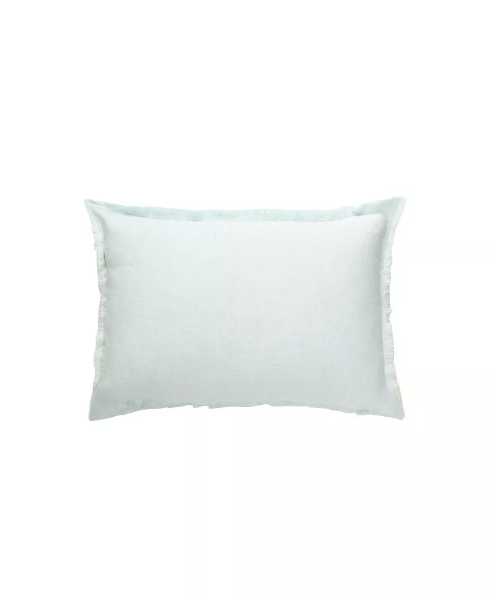 Anaya Home Light Aqua Linen Down Alternative Lumbar Pillow - Intensery