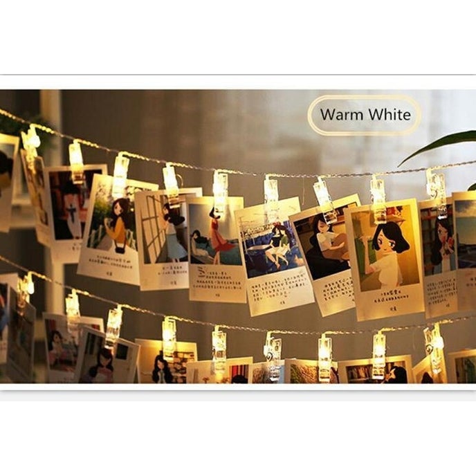 1M 2M 3M Photo Clip Holder led strip LED String lights For Christmas Party Home Decoration Fairy lights 1.5Warm White - Medium Shopping - The Best Dea - Intensery