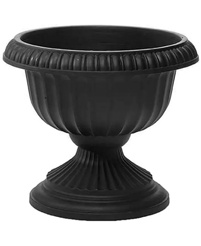 Novelty 39128 Outdoor Grecian Urn Flower Planter Black 12in pack of 1 - Intensery