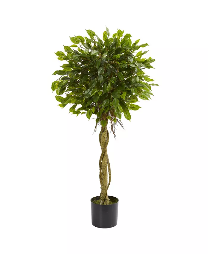 Nearly Natural 4' Ficus Topiary UV-Resistant Indoor Outdoor Artificial Tree - Intensery