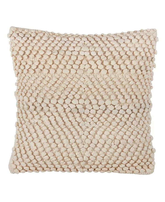 Saro Lifestyle Knotted Smocked Decorative Pillow， 18