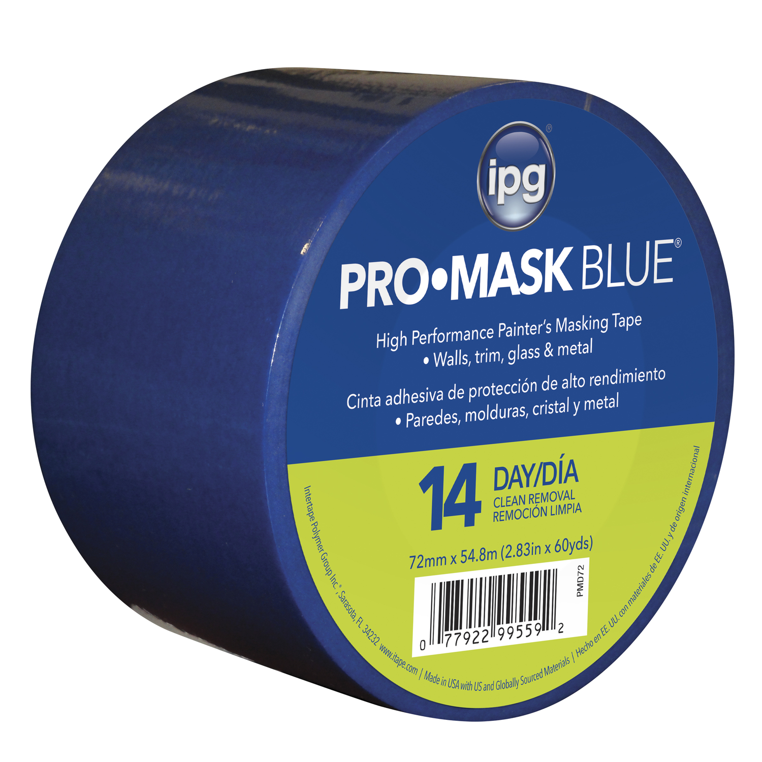 IPG Pro-Mask 2.83 in. W X 60 yd L Blue Masking Tape - Intensery