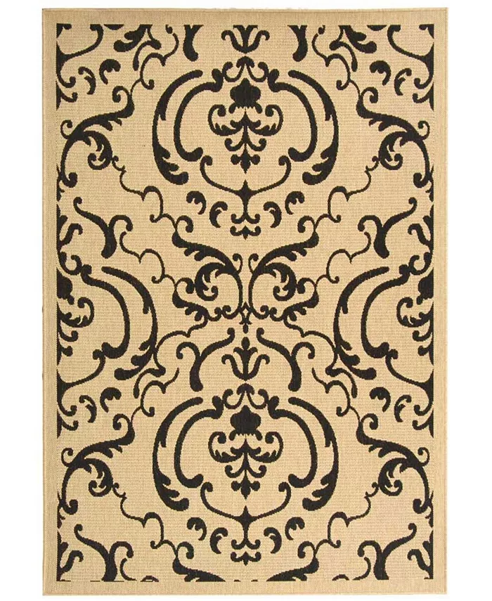 Safavieh Courtyard Sand and Black 7'10